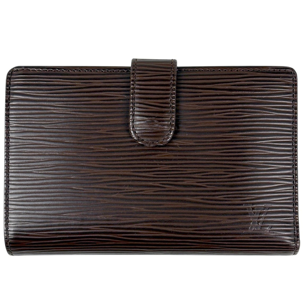 Louis Vuitton Epi Portefeuille Viennois Bi fold Wallet Leather Brown